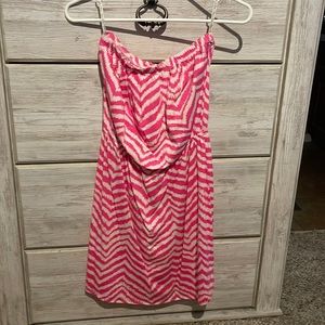 Lilly Pulitzer Pink & White Zebra Stripe Dress